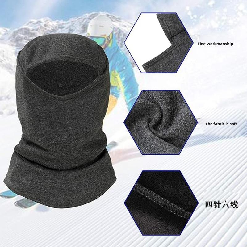 Unisex Cold-Proof Fleece Balaclava Windproof Neck Gaiter Ski Mask for Winter Cycling Outdoor Sports Men Women