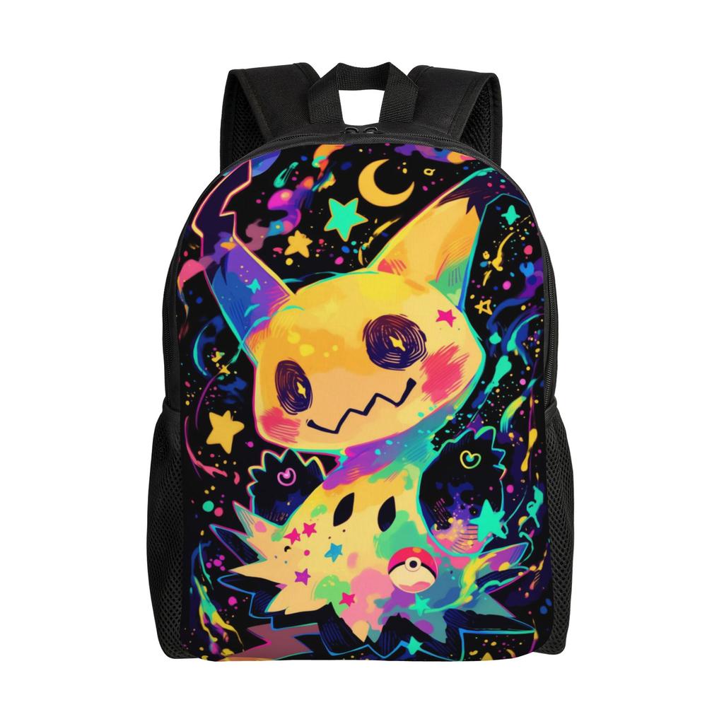 Pokemon Backpack Ita Bag  Mochila Daily Office Work Retro Washable Rucksack