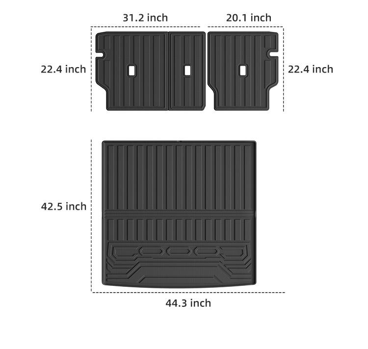 Eco-Friendly TPE Floor Mats for 2019-2026 Honda Passport – Includes Trunk Mats