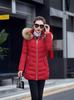 2026 Winter Women's Mid-Length Thickened Slim Fit Fur Collar Cotton Jacket