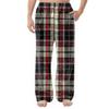 Men's Flannel Pocket Casual Pants, Printed Pocket Casual Pants, Home Sleeping Pants