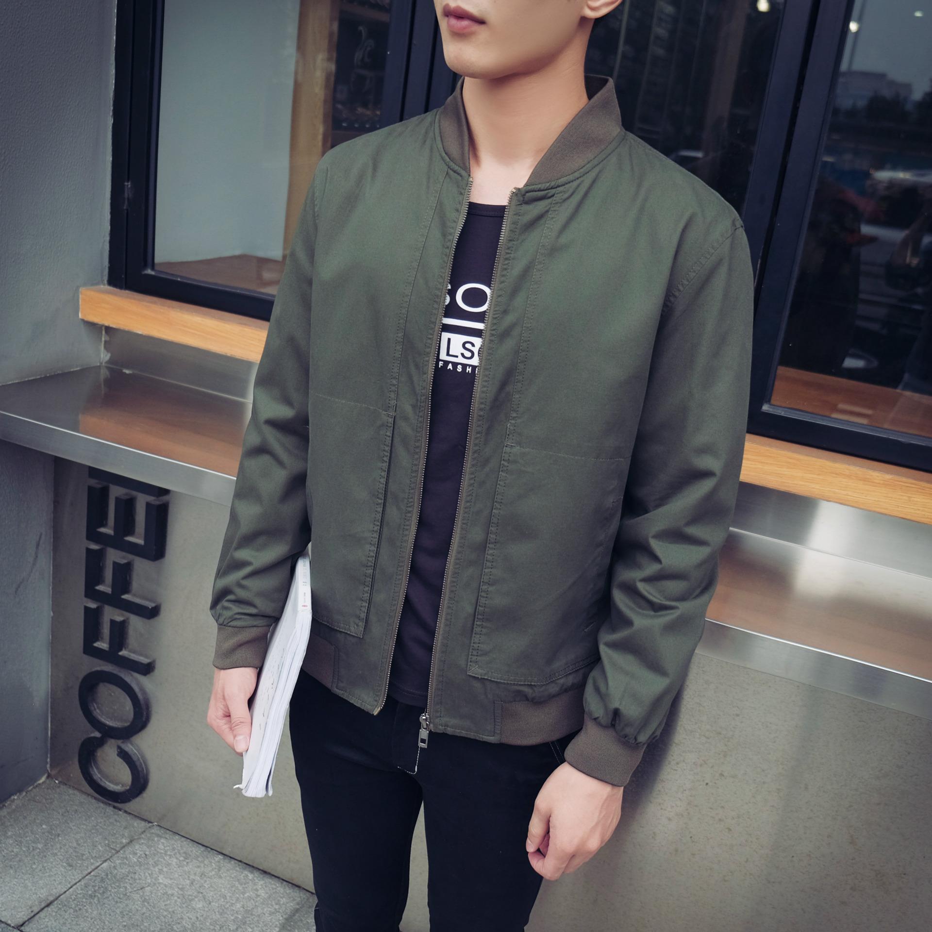 

Весенние и осенние куртки Мужские новые тенденции корейского стиля Рабочая одежда Бейсбольные куртки Куртки Мужские куртки 5XL