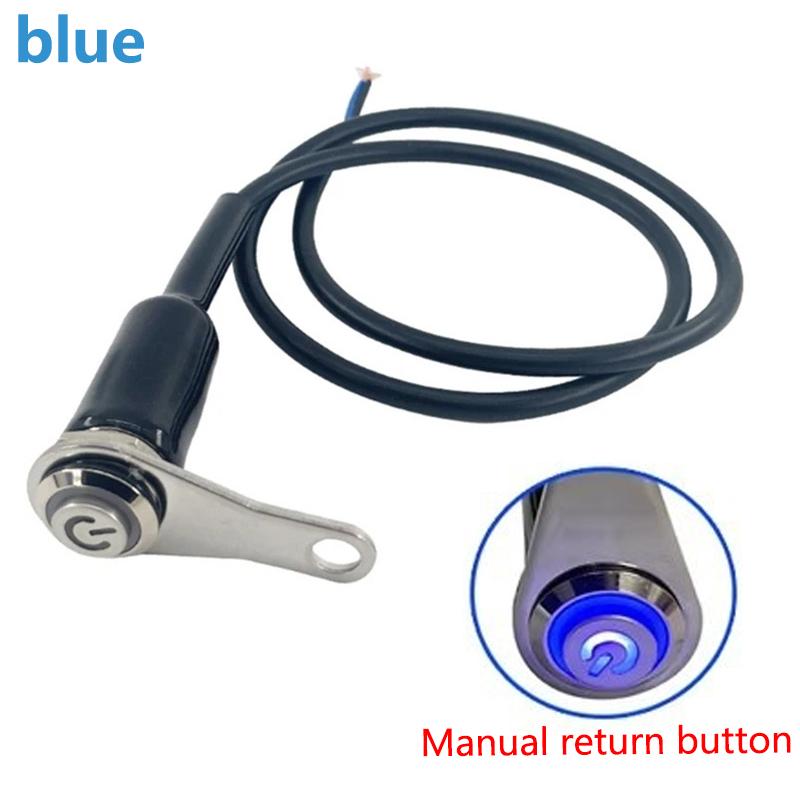 1pc LED Motorcycle Switch ON+OFF Handlebar Mount Aluminum Alloy Waterproof 12V Fog Light Lamps Motorbike Horn Push Button Switch