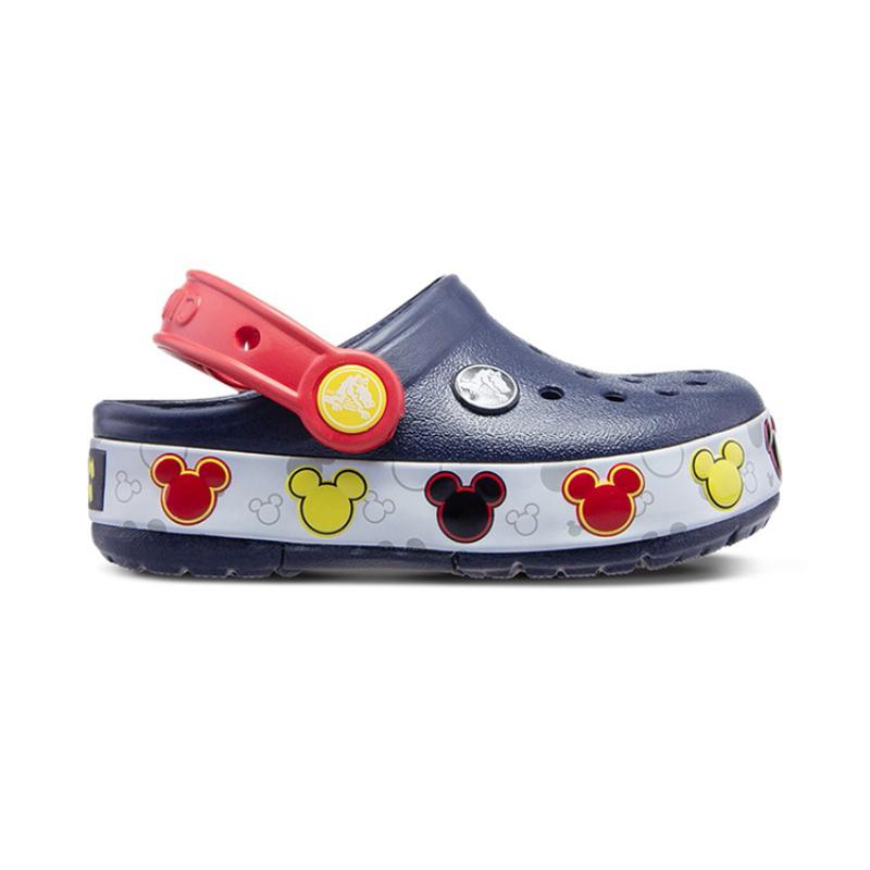 Crocs Fun Academy Mickey Cool Flash Beach Hole Sandals Dark Blue Children's Style