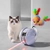 Nowe Inteligentne Interaktywne Zabawki Piłki dla Kota Podczerwona Automatyczna Tocząca się Piłka Ogon Akumulatorowa Zabawka dla Zwierząt Domowych Trening Kota Imitacja Myszy
