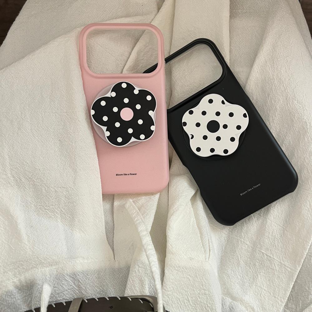 Simple Solid Color & Polka Dot Floral Magnetic Case for iPhone 17 Pro Max, 16, 15, 14 (Female)