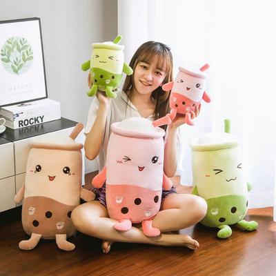 22 /50cm Cute Bubble Tea Cup Shaped Plush Toy Stuffed Real Life Milk Tea Plush Baby Doll Soft Cartoon Pillow Cushion Kawaii Gift