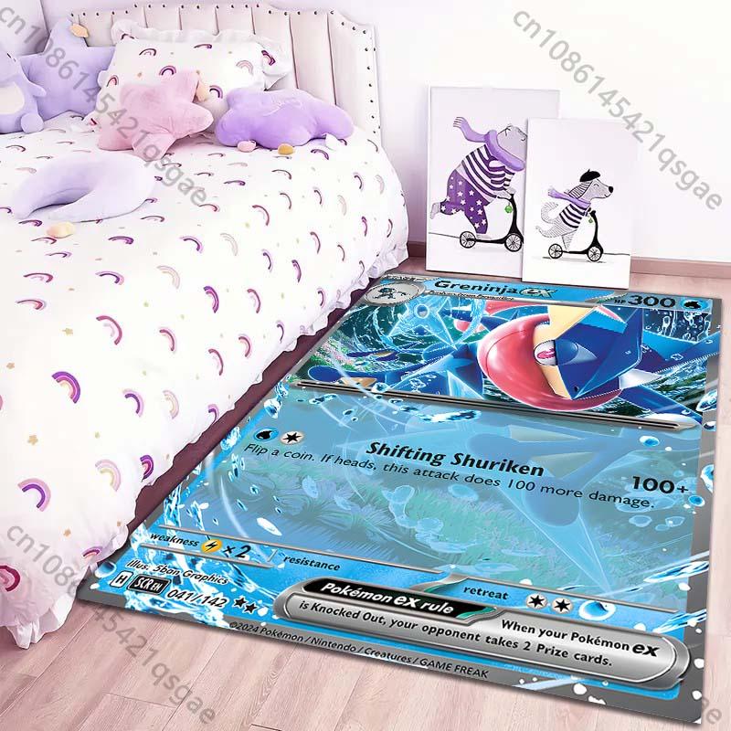 1PC Pokémon Cards Greninja Print Rug Carpet for Living Room Children Bedroom Mat Sofa Doormat Floor Rug Home Decor Anti Slip Mat