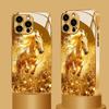 The New Running Horse Pattern Glass Phone Case Is Suitable for iPhone 17 16 15 14 13 12 11 Pro/Max/Plus Anti Drop and Shockproof