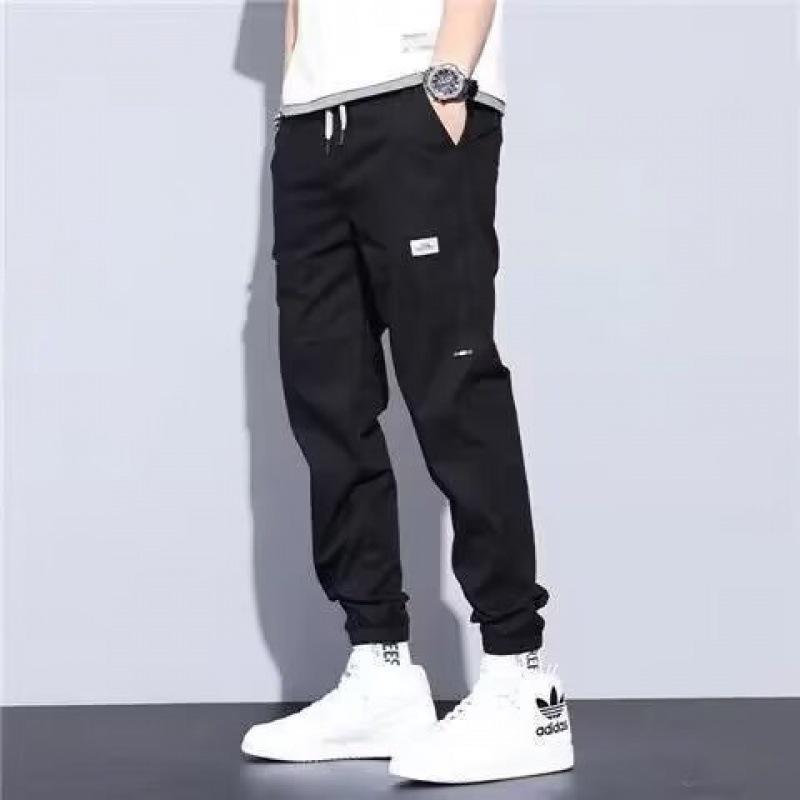 

Men s Retro Loose Straight-Leg Work Pants - Spring/Fall 2025 Trendy Joggers 4XL чёрный