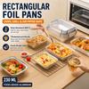 Thickened Rectangular Aluminum Foil Container, Heat-Resistant for Oven, Grill, and Air Fryer, Multiple Lid Options