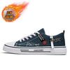 Canvas men's shoes 2025 new autumn and winter velvet cotton shoes men's casual sports running shoes low-top flat-soled trendy shoes