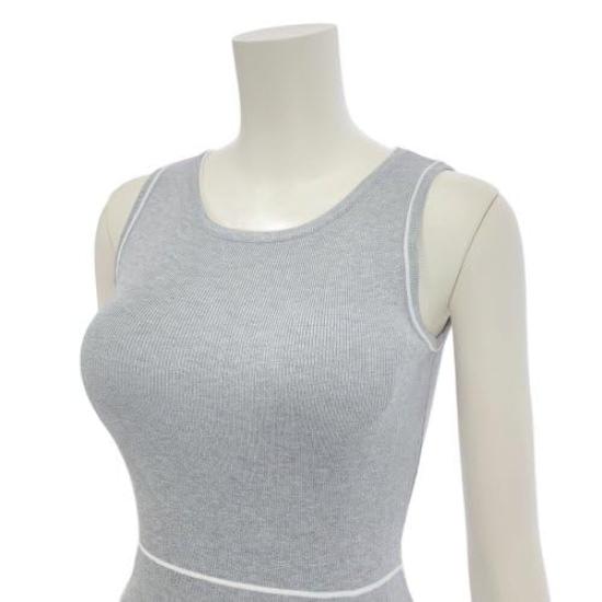 GRAXIA Cabaret Midi Knit Suitable for Hostess Ribbed One Size Fits All Dress, Dress, Dress, Sleeveless, Hostesses, Clubs, Lounges, Knit, Knee-Length,