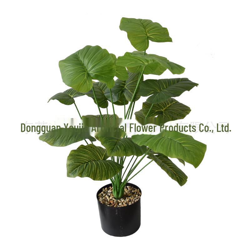 Nordic Style Mini Artificial Bonsai Ornaments - Indoor Green Decor for Desktops & Floors