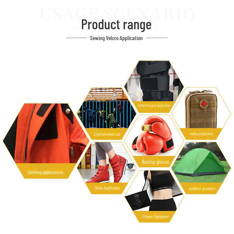 Çoklu Özelliklere Sahip Xinyang Yüksek Kaliteli Güçlü Yapışkanlı Floresan Turuncu Naylon Tokalı Bant