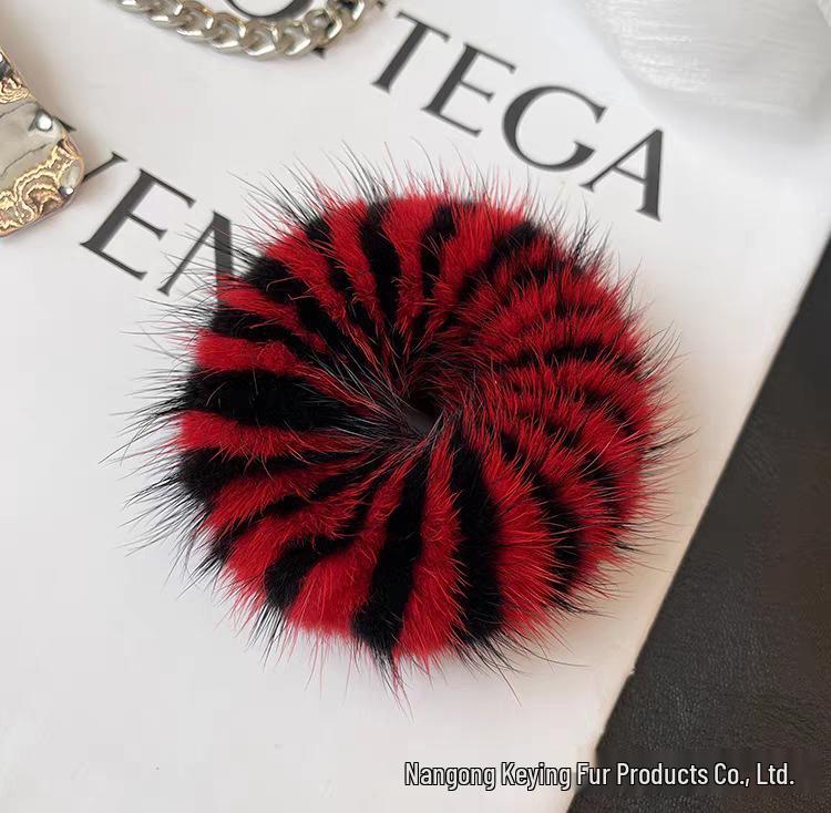 Korean Mink Fur Hair Tie: Cute & Plush High-End Hair Accessory for Women