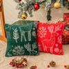 Christmas Tree Christmas Chenille Pillowcase INS Style Cushion Cover Throw Pillowcover  Sofa/Bed