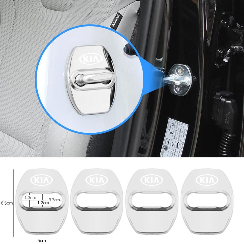 AAOB1 Car Door Buckle Protective Cover Titanium Alloy Protection Cap For KIA K5 K9 Sorento Ceed Sportage Carnival Stinger Forte Niro