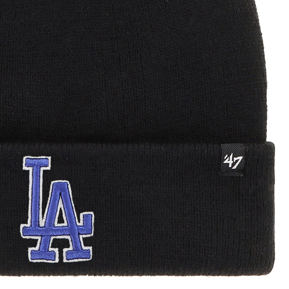 Brand Knit Cap Free Size Black and 47brand288 '47 Men's Beanie, 3. Dodgers, White,