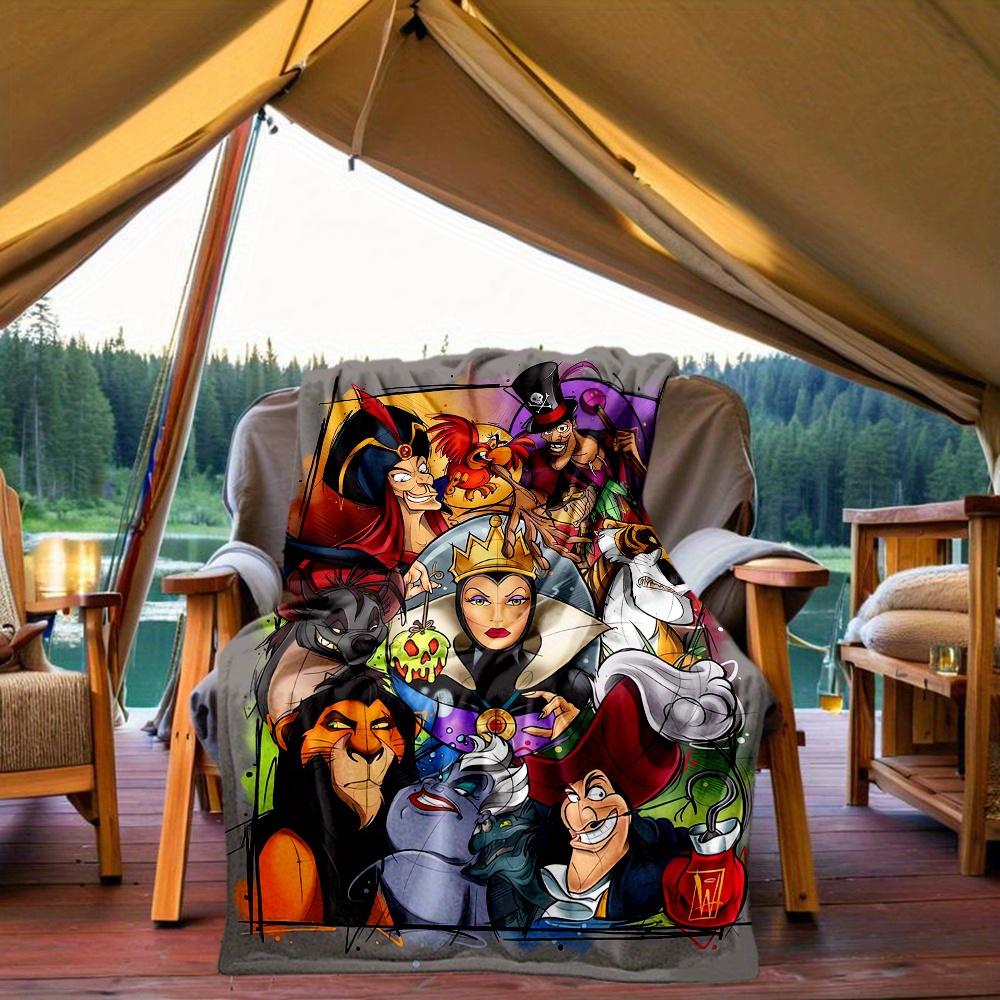 1pc, Disney Villains Collection Blanket Soft Throw for Outdoor, Gift Idea, Living Room, Travel, Camping