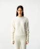 Kueoumeon Alpaca Round Crop Knit (Melange Cream)