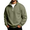 Men's Casual Quarter-Zip Stand Collar Sweatshirt