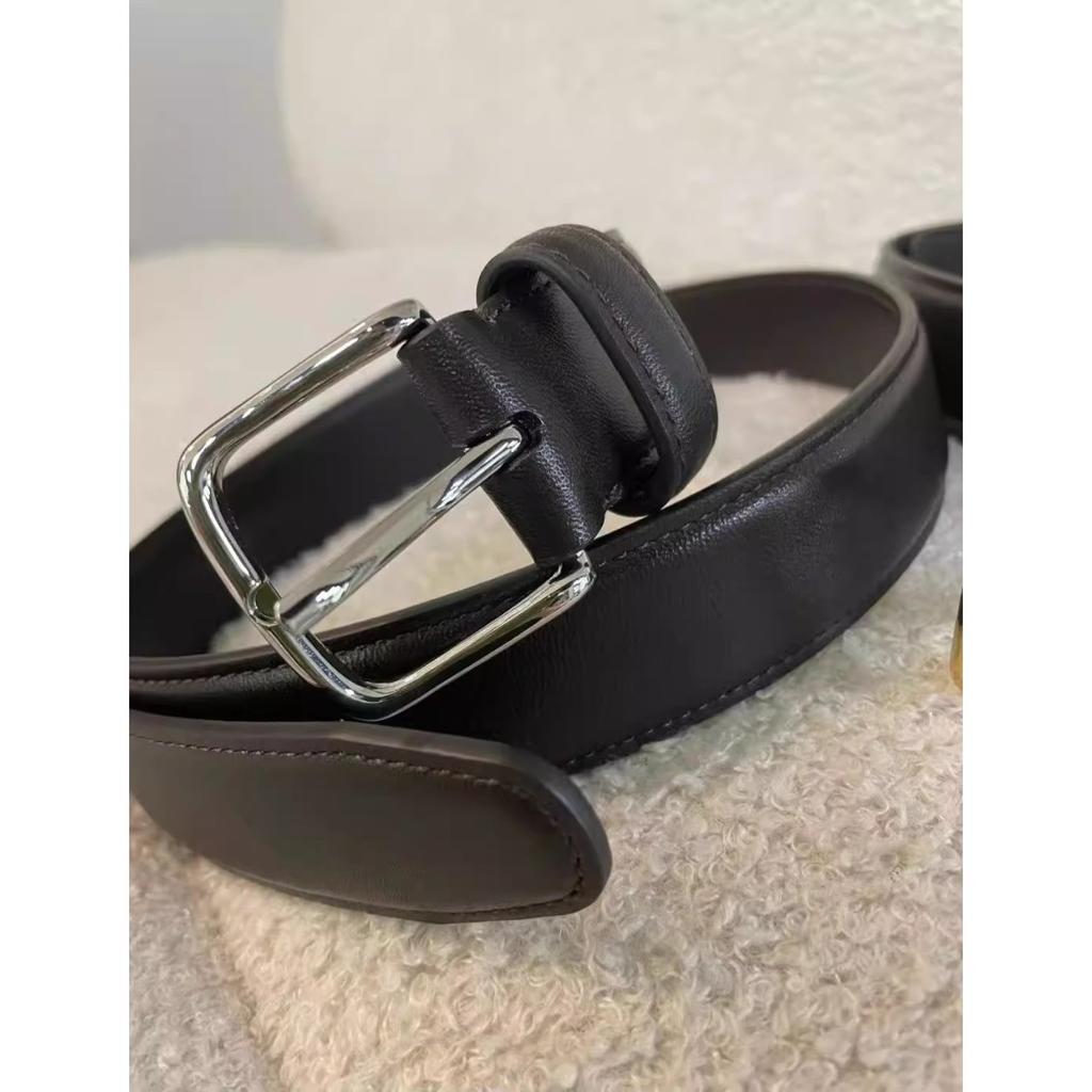 The new top layer cowhide decorative belt is simple and the same style of Kendou is retro with fashion and versatile pin buckle belt women