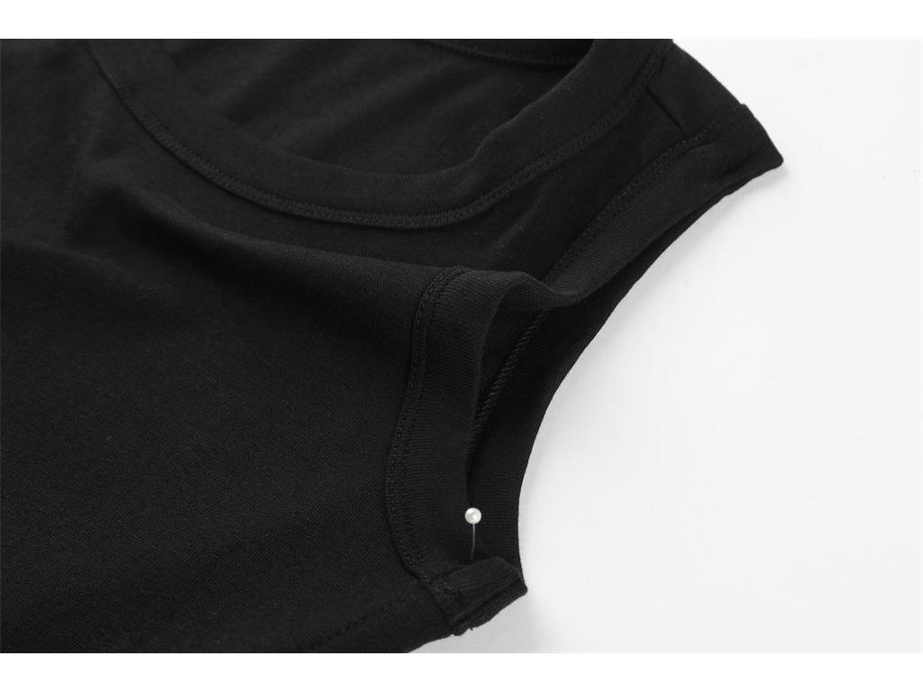 French Hepburn-Style Patchwork Vest Dress: Chic High-Waist A-Line Skirt for Summer Women