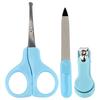 3Pcs/Set Lovely Baby Fingernail Clipper Set Infant Nail Cutter Scissor Nail File (Blue)