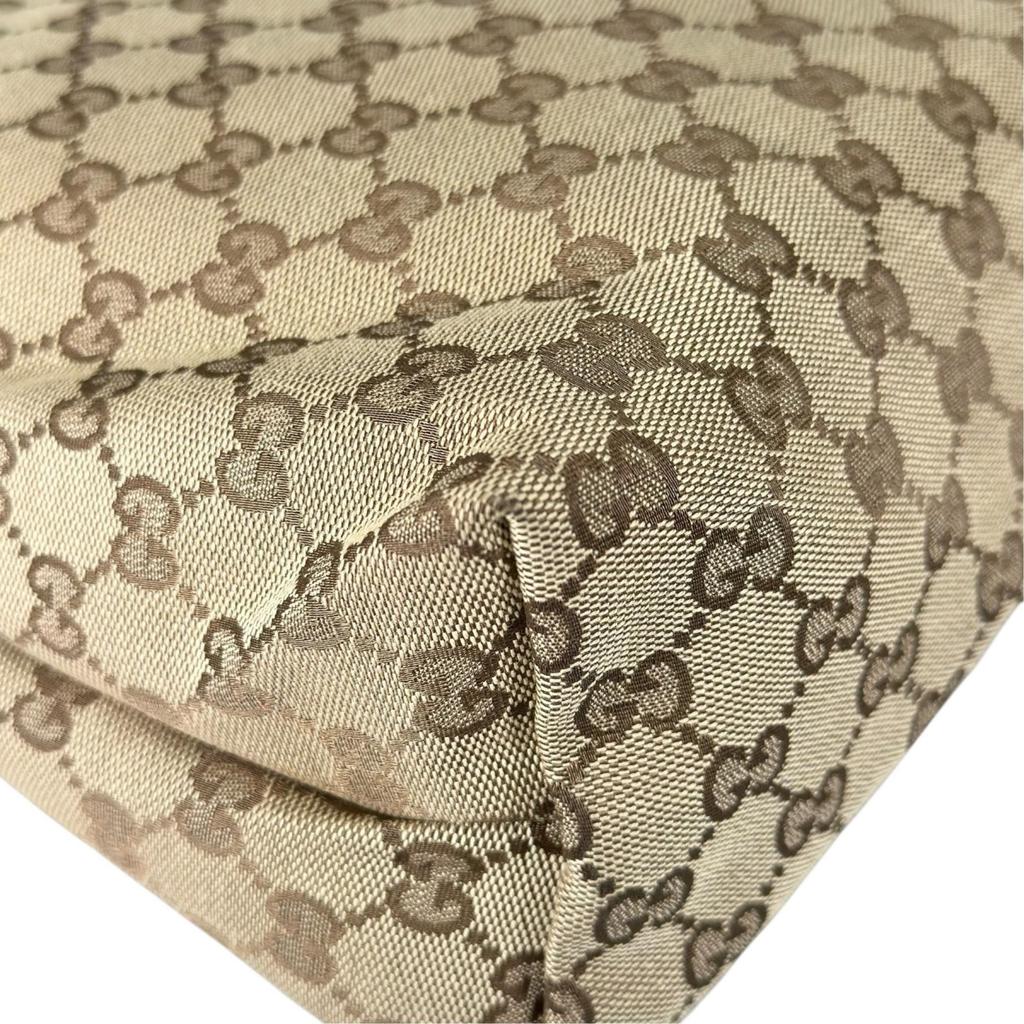 Gucci Sherry Line 189751 Tote Bag Beige Women Used