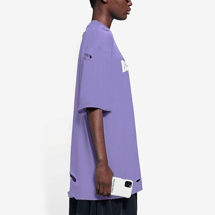 Balenciaga Boxy T Shirt 'Purple/White' 651795TKVB83078