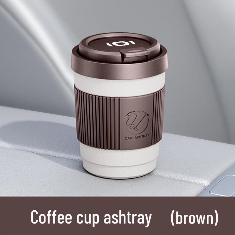 Qiyuan Q05 Car Ashtray - A05 Alloy Coffee Cup, A07 Flame Retardant, A06 Multifunctional Design