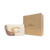 Coach Nolita 19 Logo Charm Plush C Zipper Wristlet Clutch Women clutch White Brown CE691-IMNAT