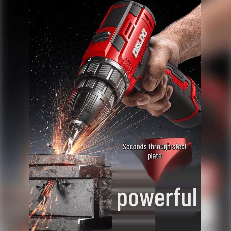 DELIXI Cordless Electric Drill and Screwdriver CN plug (adapter included)