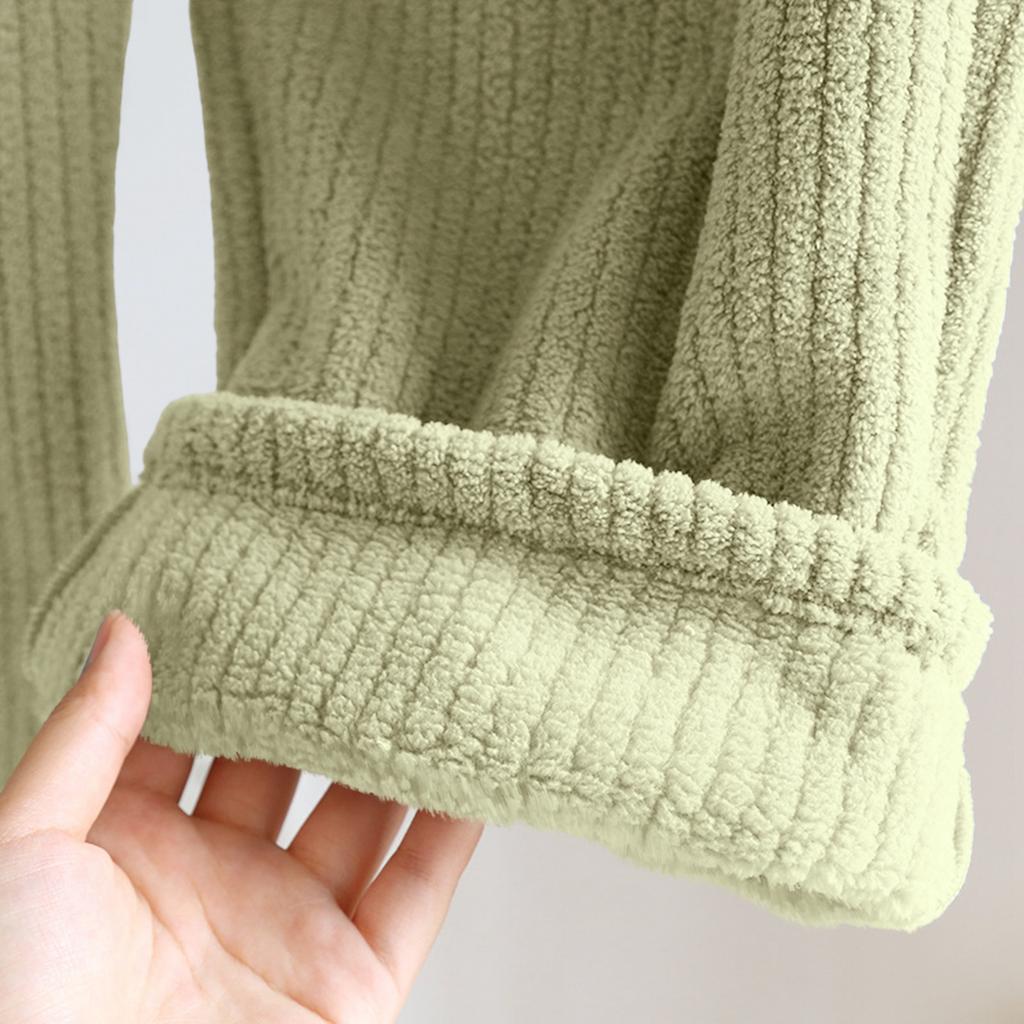 Women's Fashion Fleece Line Thickened Long Pajama Pants