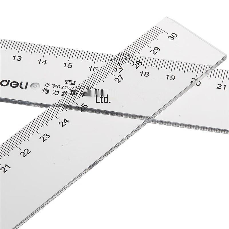 Deli 30cm Plastic Ruler for Students (3-Pack) прозрачный
