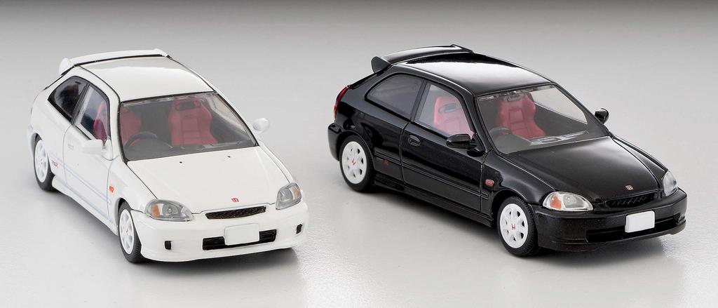Tomytec Tomica Limited Vintage Neo Scale Honda Civic Type R 1999 White First Order Limited Finished Product 1/64 LV-N165c (Manufacturer's Edition)