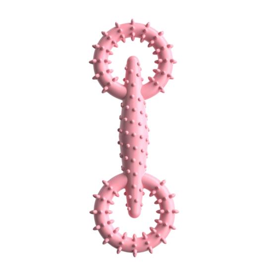

Dog Chew Toy Spiny Texture for Teeth Cleaning TPR Soft Rubber Interactive Pet Toy Pull-Tab Puppy Teething Toy Relieves Boredom and Protects Gums