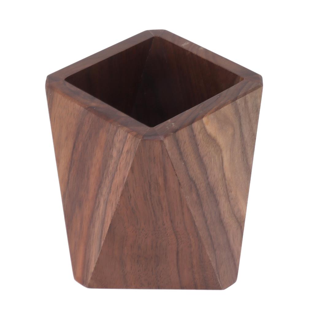 Cooking Utensil Container Smoothing Stable Large Capacity Simple Wooden Pen Holder for Kitchen Family Office