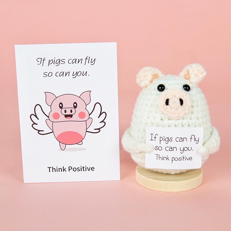Cross-border Positive Energy Potato Crochet Doll: Humorous Yarn-Knitted Bonsai Ornament and Gift Card
