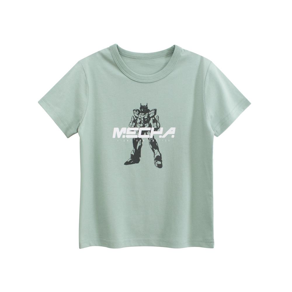 27kids Korean Style Cartoon T-shirt for Boys - Summer 2025 New Arrivals 90 cm