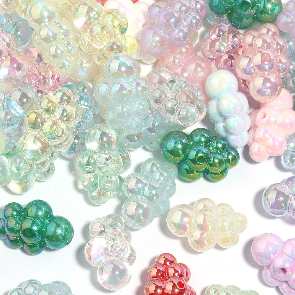 10pcs/lot Cloud Acrylic Beads Colorful Loose Spacer Beads For Jewelry Making DIY Necklace Bracelets Phone Key Chain Accessories