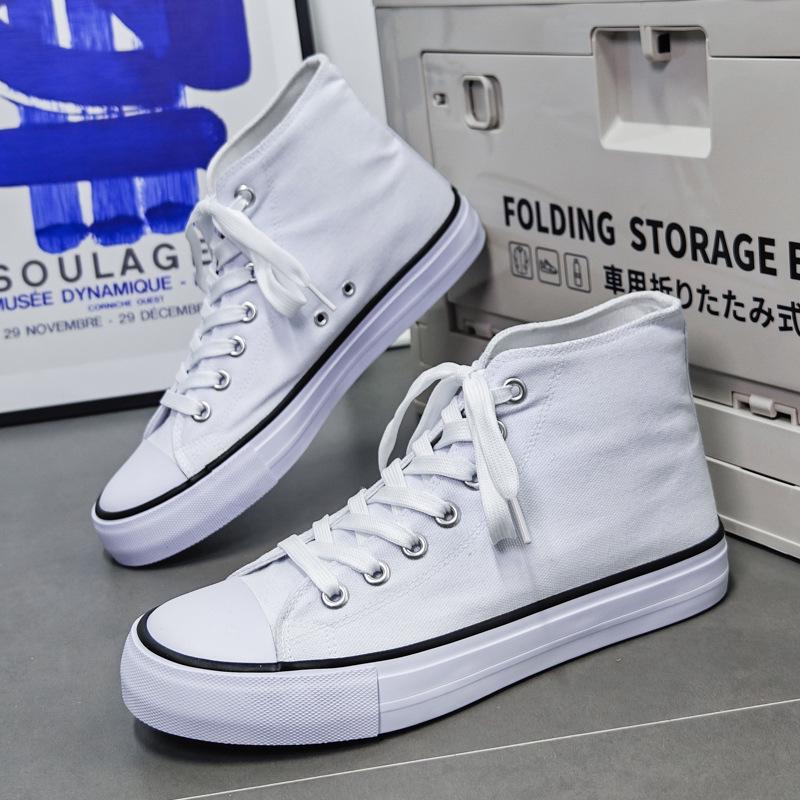 Kua Jing Dou Chuan Summer DIY High-Top Canvas Shoes - Breathable Unisex Design