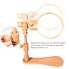 A25F-Embroidery Hoop Holder Adjustable Stand Hand Cross Stitch Versatile Beech Wood Rotatable Tool