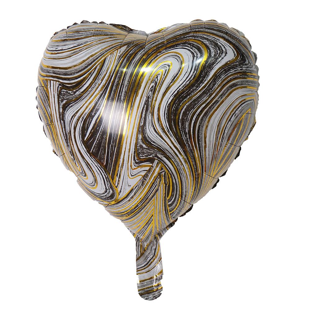 18inch Agate Love Peach Heart Balloons Birthday Wedding Party Decoration Colorful Cloud Pattern Pentagram Aluminum Foil Balloon