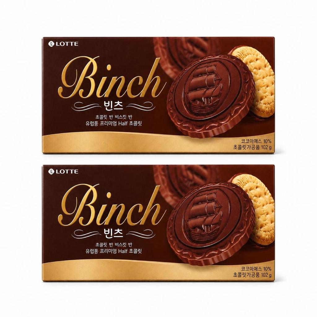 Lotte Binch Compound Chocolate Biscuits 102g