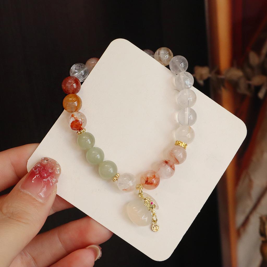 Original Natural Crystal Bracelet, Elegant Agate Bracelet. Fashion Women Daily Jewelry Lucky Gift