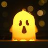 6Pcs Halloween Mini Light-up Ghost Figurine Resin Miniature Table Ghost Lights for Halloween Party Favors Home Garden Decoration