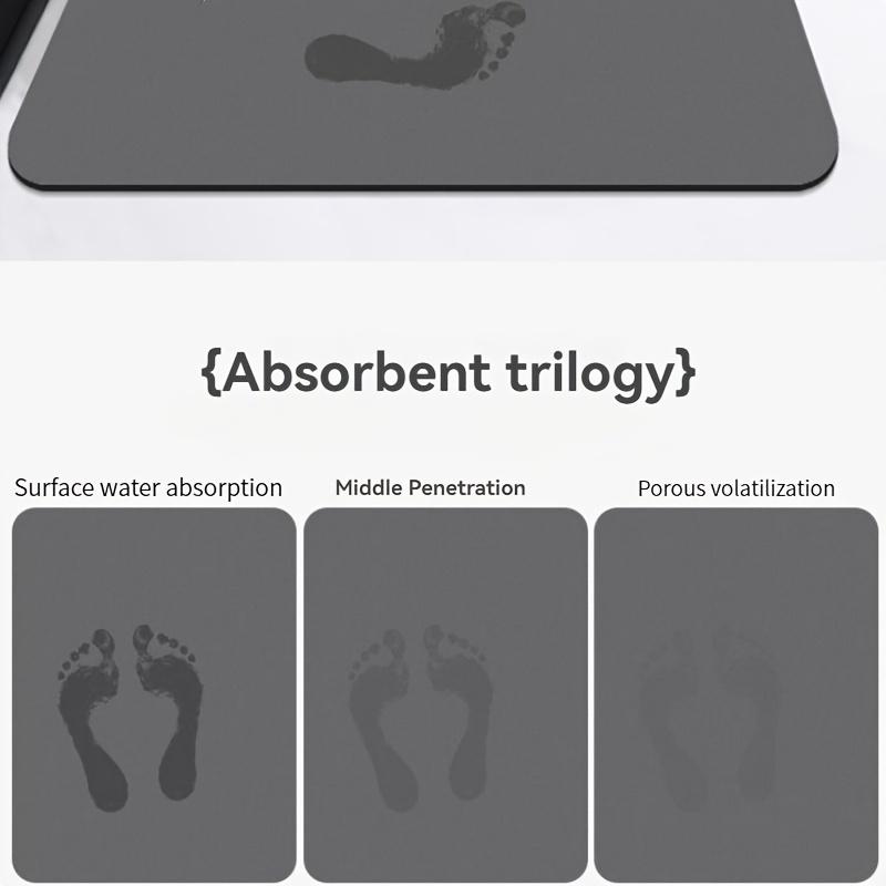 Elegant Gray and Golden Stripe Diatom Mud Mat - Thick, Non-Slip, Soft, and Quick-Drying for Kitchen and Bathroom