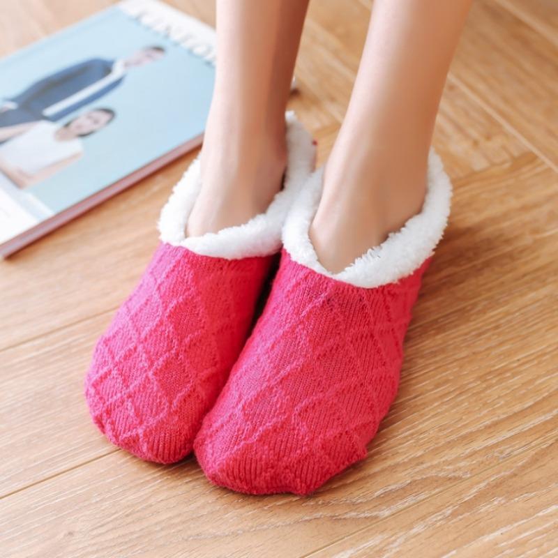 Winter Dicke Socken Frauen Verdicken Warme Hause Schlafzimmer Socken Hausschuhe Männer Rutschfeste Fuß Wärmer Schnee Socken